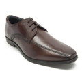Thomas Crick Hutton Mens Lace Up Casual Formal Leather Smart Shoes, brown leather dress shoes with lace-up closure and sleek design.