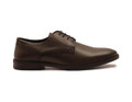 Thomas Crick Lanner Mens Lace Up Plain Toe Formal Leather Smart Shoes, a sleek brown leather dress shoe with lace-up closure, ideal for formal occasions.