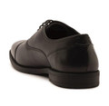 Thomas Crick Merlin Mens Lace Up Derby Formal Leather Smart Shoes, black leather dress shoes with a sleek polished finish.