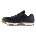 Reebok Speed TR Mens Safety S3S Composite Toe/Midsole Trainers, black and gum sole athletic safety shoes with protective toe and sturdy design.