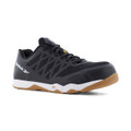 Reebok Speed TR Mens Safety S3S Composite Toe/Midsole Trainers, black athletic safety shoes with protective toe cap, supportive midsole, and gum rubber outsole for enhanced grip and durability.