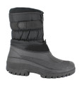 GroundWork Womens Muckers Mukker Stable Winter WaterProof Lined Snow Boots, rugged black winter water-proof lined snow boots with sturdy soles and adjustable straps.