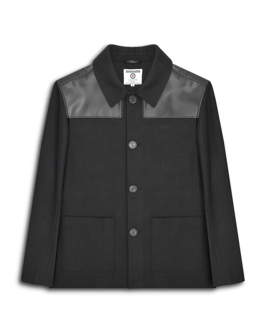 Lambretta Mens Donkey Jacket Classic MOD SKA Shoulder Panel