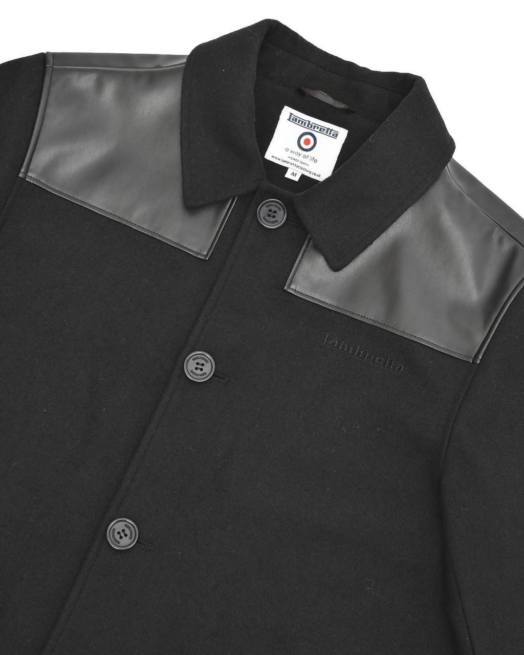 Lambretta Mens Donkey Jacket Classic MOD SKA Shoulder Panel