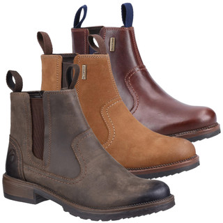 Cotswold Laverton Womens Waterproof Classic Pull On Leather Ankle Boots