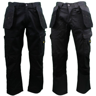 DeWalt Mens Low Rise PolyCotton Multi-Pocket Work Trousers Wasit 36" - 33" Leg