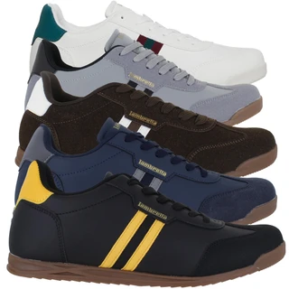 Lambretta Tackle Mens Casual Smart Lace Up Retro Trainers