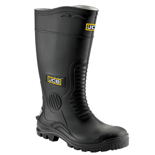 JCB Hydro Master Mens S5 Safety Rigger Steel Toe/Midsole Wellie Boots