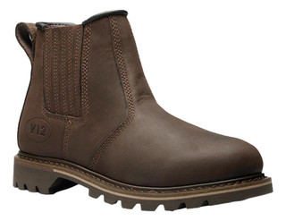V12 Rancher Mens Dealer Pull On Work Style Non-Safety Ankle Boots