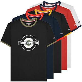 Lambretta Mens Smart Casual Retro SKA Ringer Logo Shirt