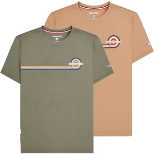 Lambretta Mens Classic Retro Stripe Logo Mod Ska Casual T-Shirt