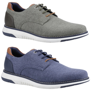 Hush Puppies Bruce Mens Casual Lace Up Smart Canvas Trainer Shoes