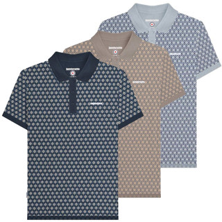 Lambretta Mens Geometric Target Retro Mod Ska Casual Polo Shirt