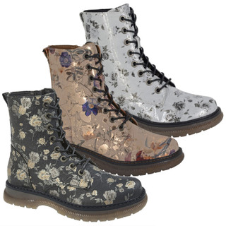 Cipriata Annetta Womens 8 Eyelet Side Zip Up Mid Ankle Boots