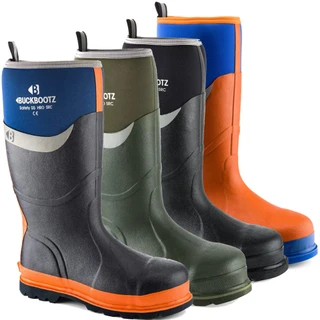 Buckbootz BBZ6000 Mens Safety Waterproof Steel Toe/Midsole Wellington Wellies