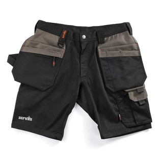 Scruffs Worker Plus Holster Mens Multi Pocket Cargo Shorts