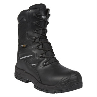 APACHE Combat Mens Side Zip Safety Work Composite Toe S3 Tall Boots