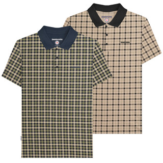 Lambretta Mens Check Classic Mod Ska Casual Smart Polo