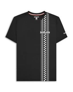 Lambretta Mens Two Tone Stripe Classic Mod Ska Casual Smart T-Shirt