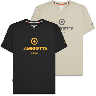 Lambretta Mens Brand Target Logo Smart Classic Retro T-Shirt