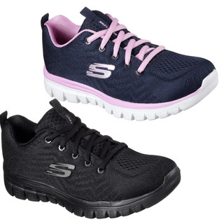 Skechers Graceful Get Connected Womens Lace Up Casual Trainers -WIDE