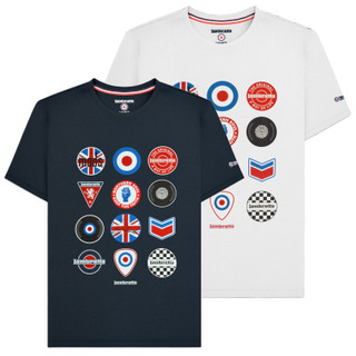 Lambretta Mens Iconic Badge Retro Mod Ska Casual T-Shirts