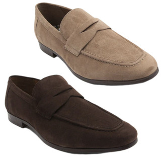 Thomas Crick Harley Mens Penny Loafer Slip On Suede Smart Shoes