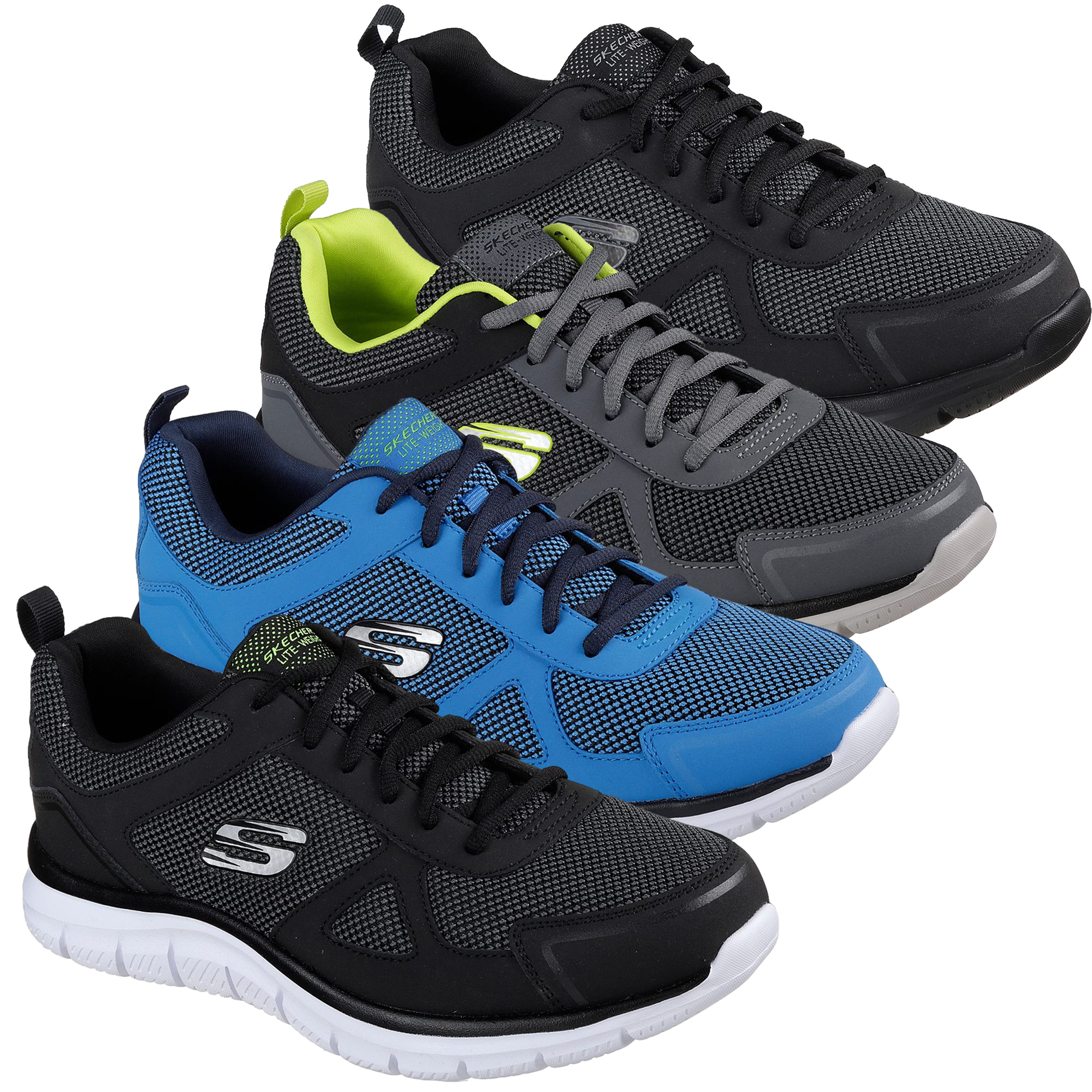 Skechers Track-Bucolo Mens Lace Up Gym Memory Foam Sport Trainers