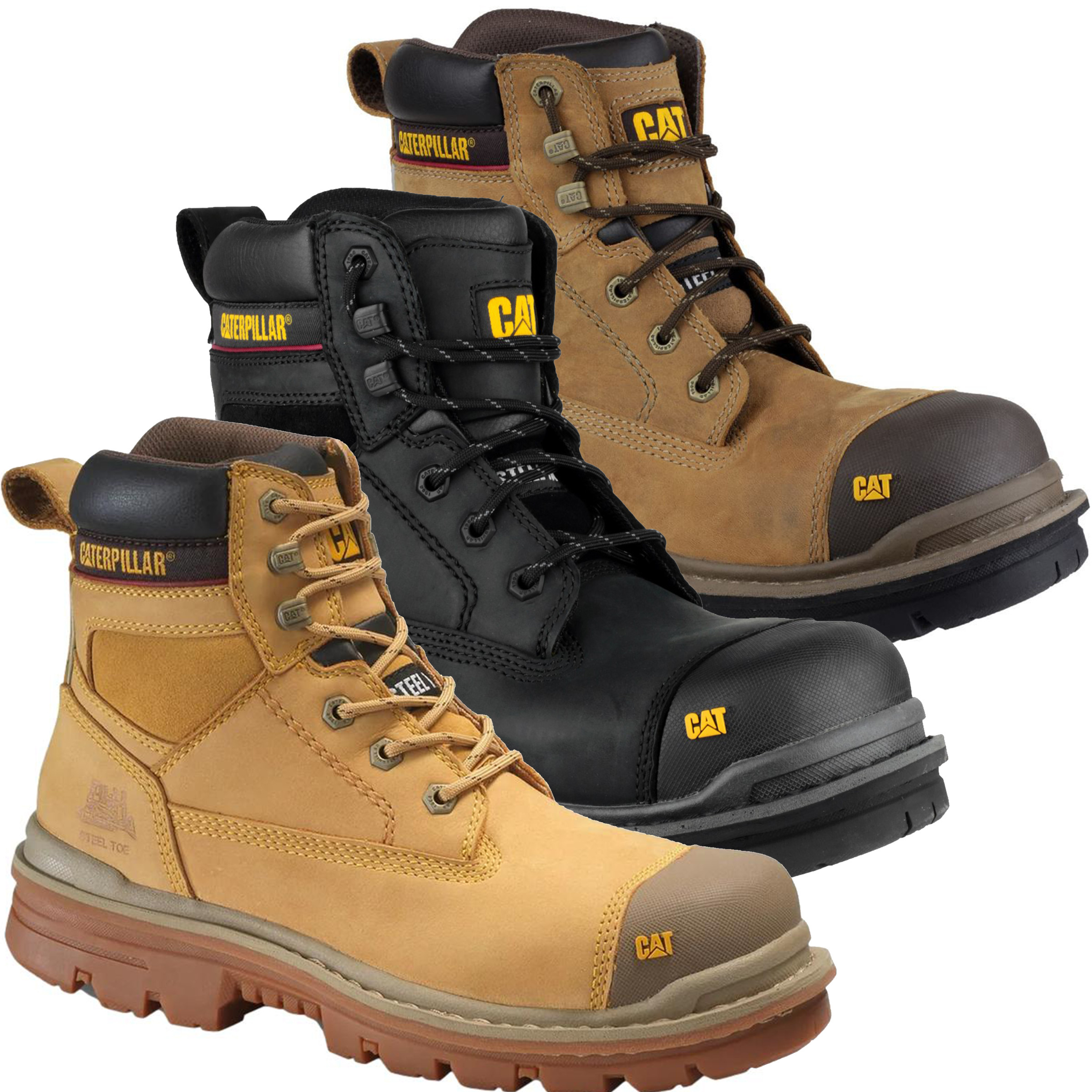 Caterpillar Framework Cat Black Steel Toe Boots Caterpillar Gravel