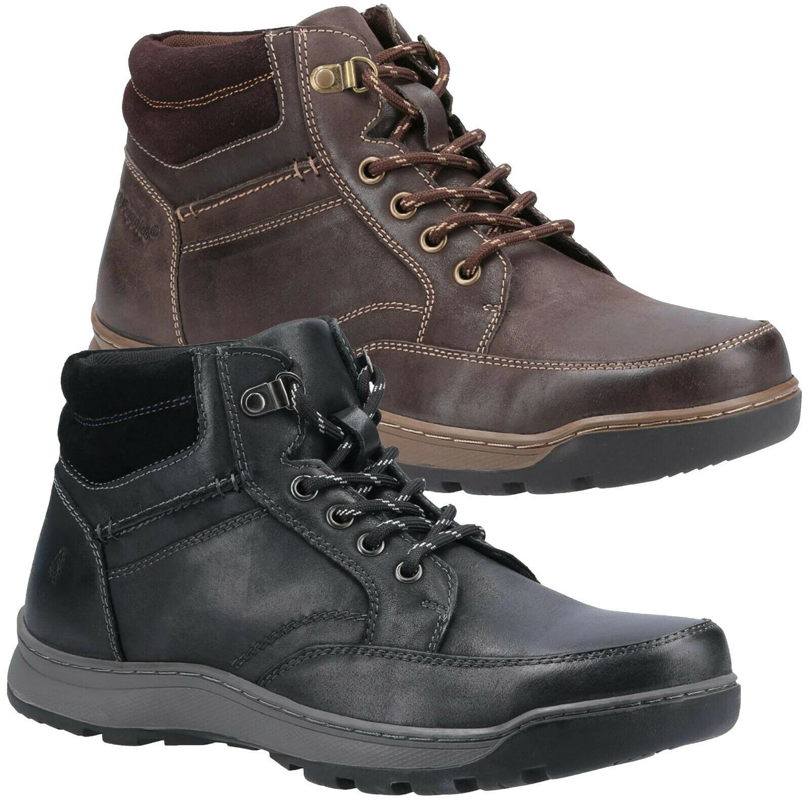 Hush Puppies Grover Mens Leather Smart Casual Chukka Ankle Boots