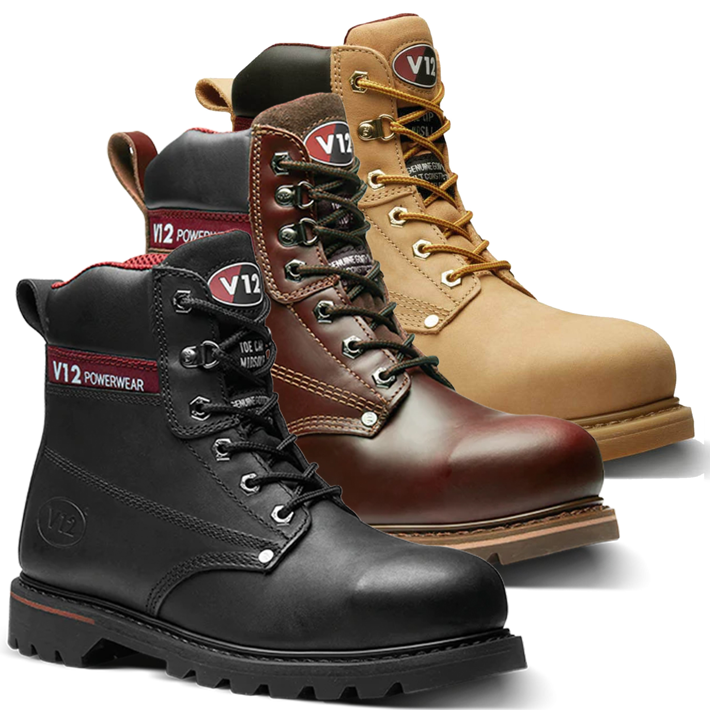 V12 Boulder Mens Classic Safety Steel Toe Midsole S3 Ankle Boots