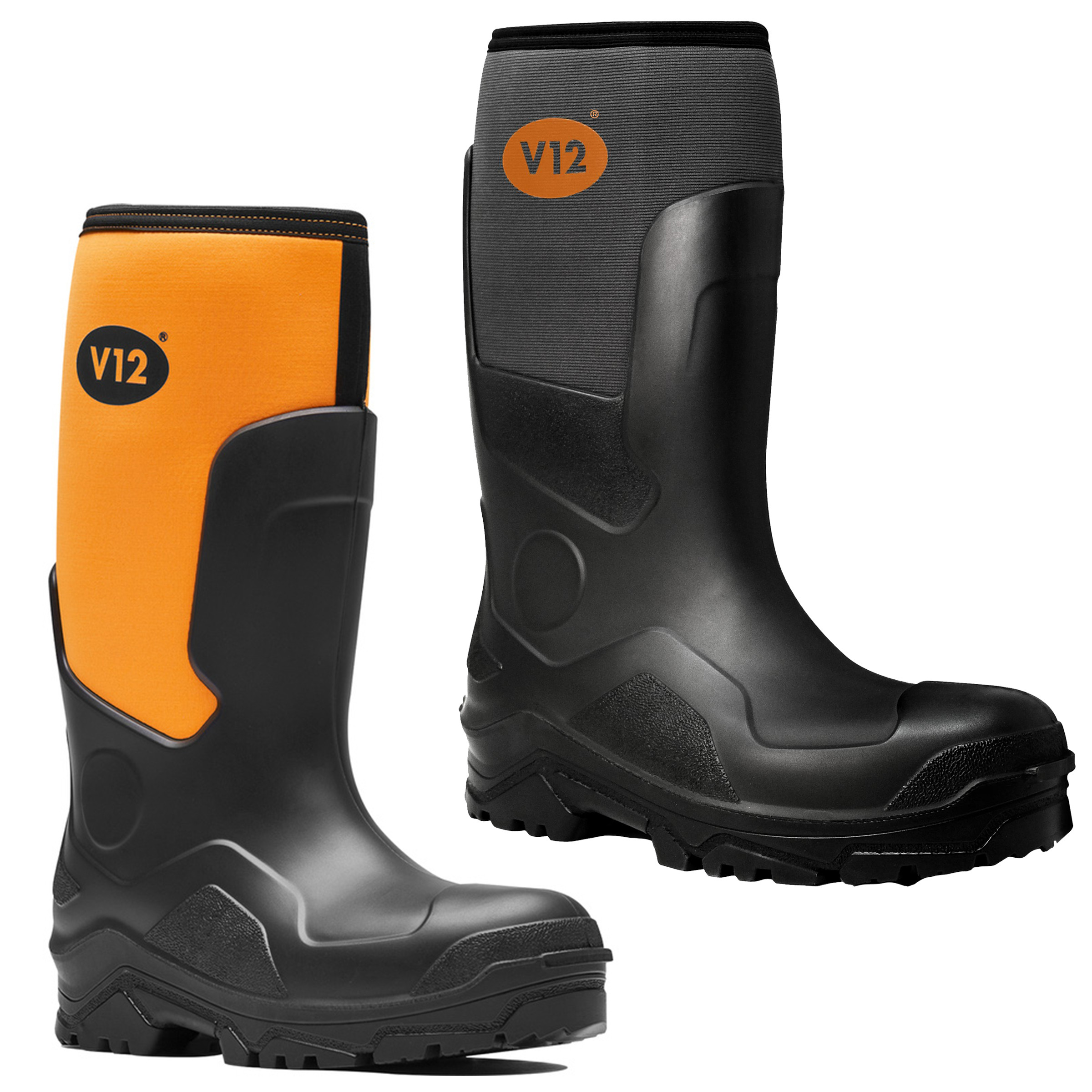 V12 Groundworker Mens S5 Work Safety Steel Toe Wellington Wellies