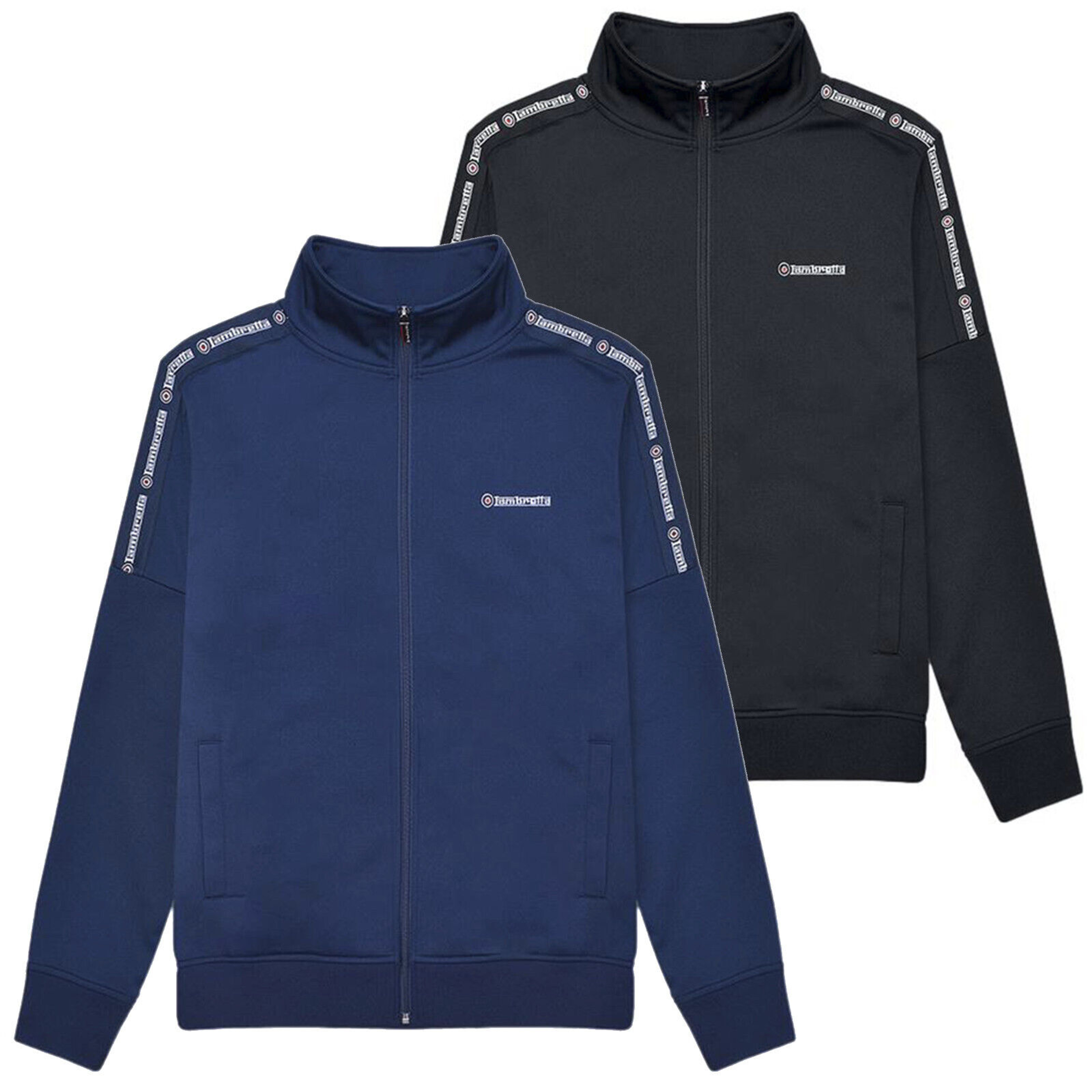 Lambretta Mens Taped Track Jacket Coat - ShoeStation Direct