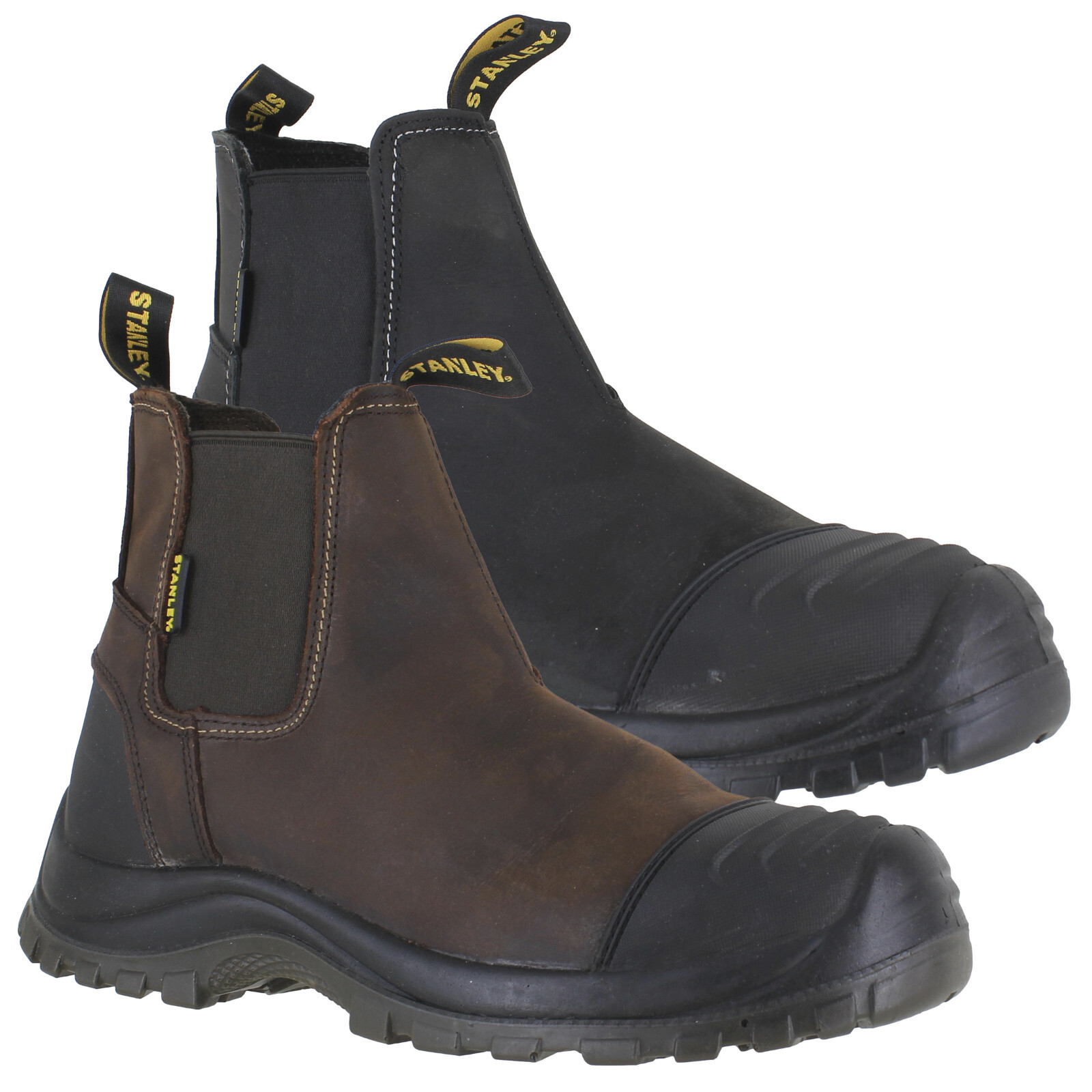 Stanley Riley Mens Pull On Steel Toe/Midsole Chelsea Dealer Boots
