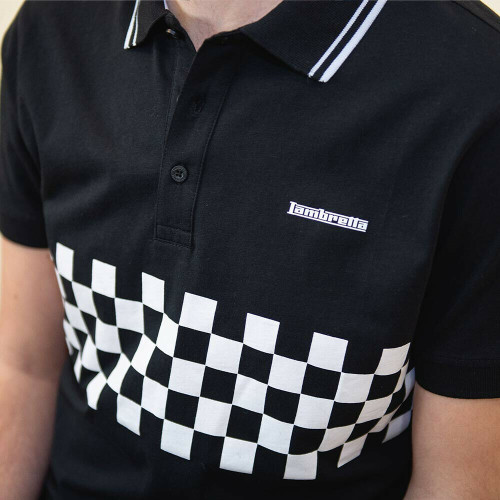Lambretta Mens Classic Retro Tone Mod Ska Casual Polo Shirt