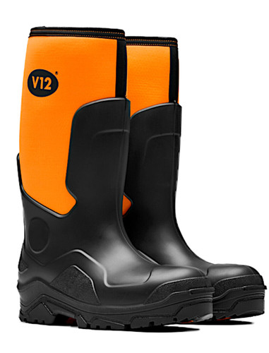 V12 Groundworker Mens S5 Work Safety Steel Toe Wellington Wellies