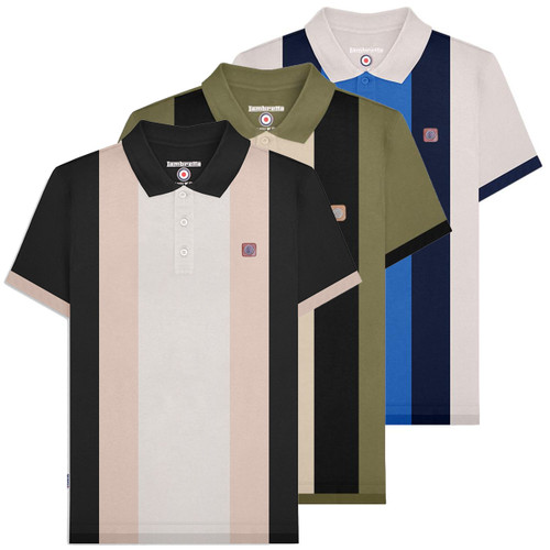 Lambretta Mens Classic Vintage Retro Mod Ska Casual Polo Shirt
