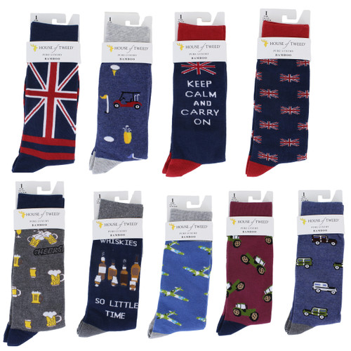 House Of Tweed Mens Luxury Premium Bamboo Novelty Fun Socks