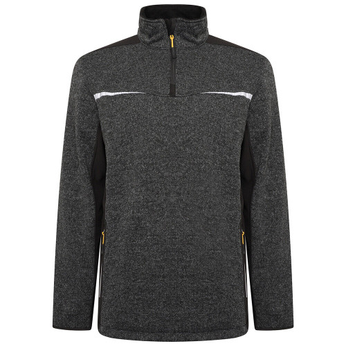JCB Trade Elmhurst II Mens Quarter Zip Work Warm Knitted Jumper
