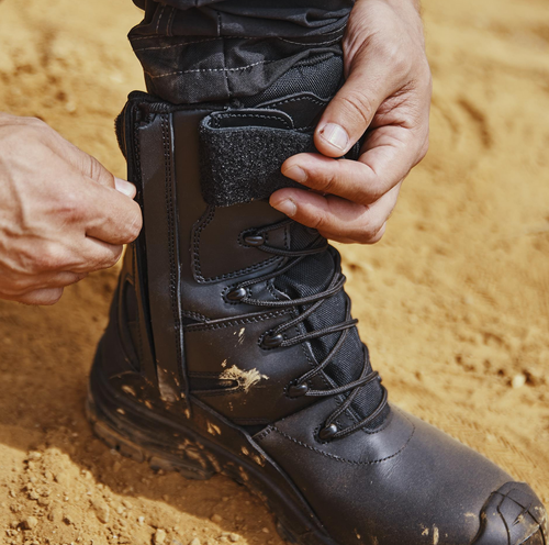 APACHE Combat Mens Side Zip Safety Work Composite Toe S3 Tall