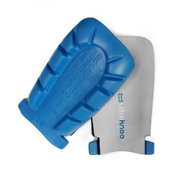 UltraKnee ULTRAKNEE Hammock 1 Work Trade Internal Knee Pads Protector - Pair, blue and grey knee pads designed for knee protection during work.