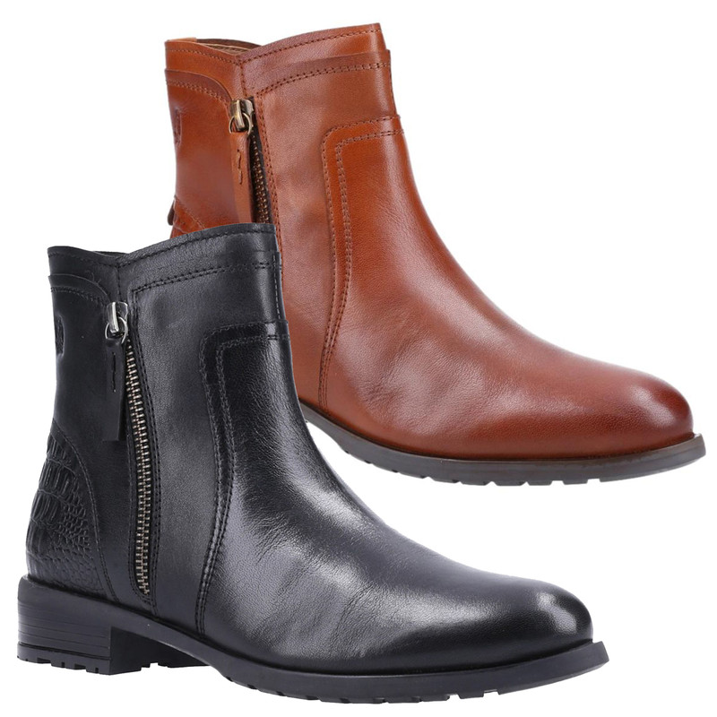 Hush Puppies Scarlett Womens Smart Casual Zip-Up Ankle Boots