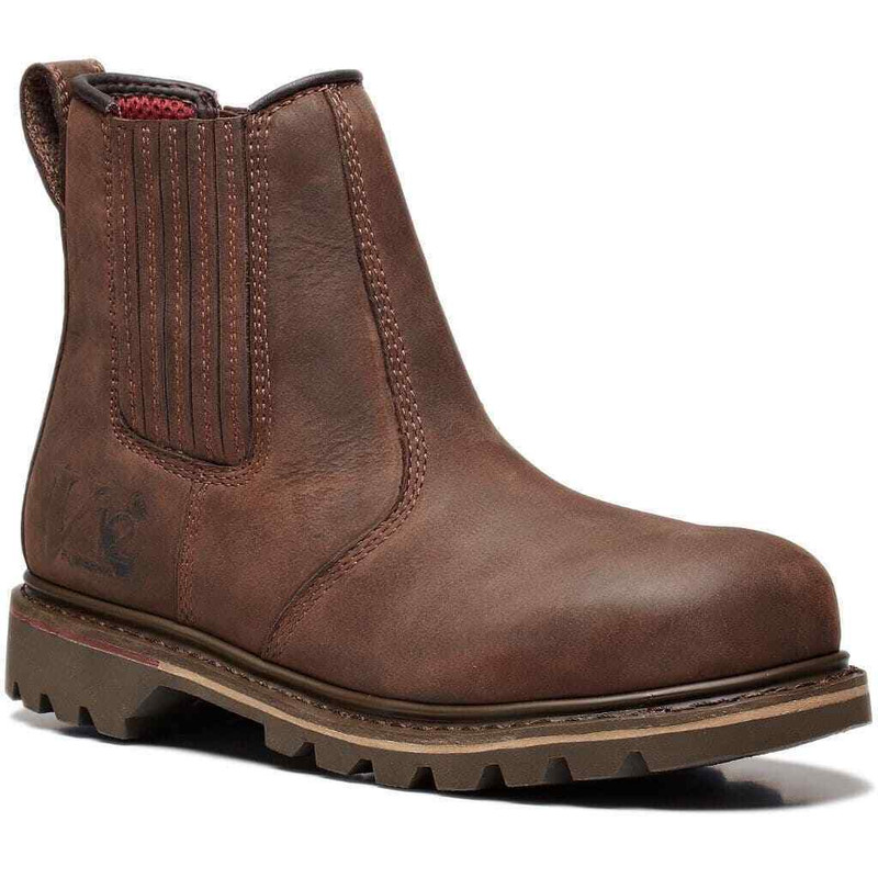 V1231 Rawhide Mens Dealer Pull On Steel Toe Midsole Work Boots