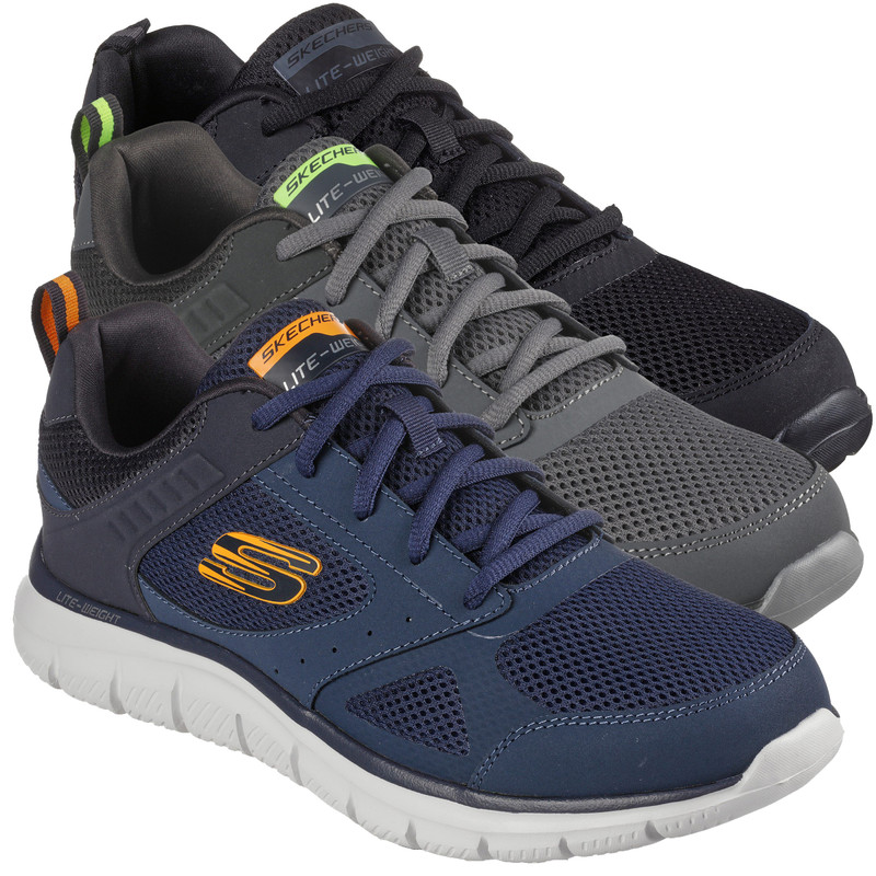 Skechers Track Syntac Mens Sports Gym Walking Lace Up Trainers