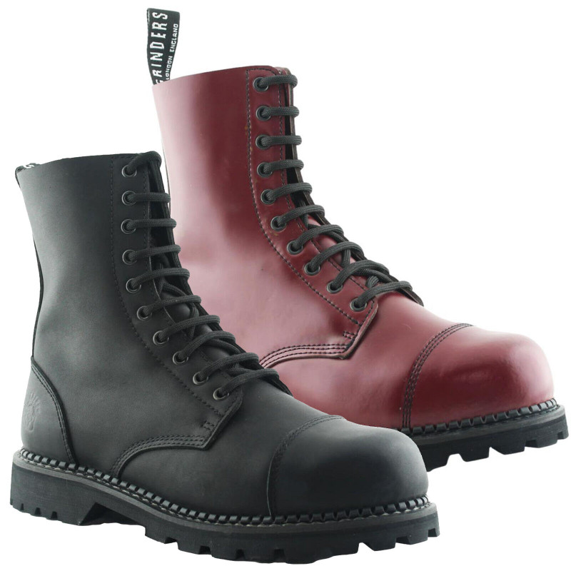 Grinders Hunter Mens 10 Eyelet Safety Steel Toe/Midsole Mid Boots