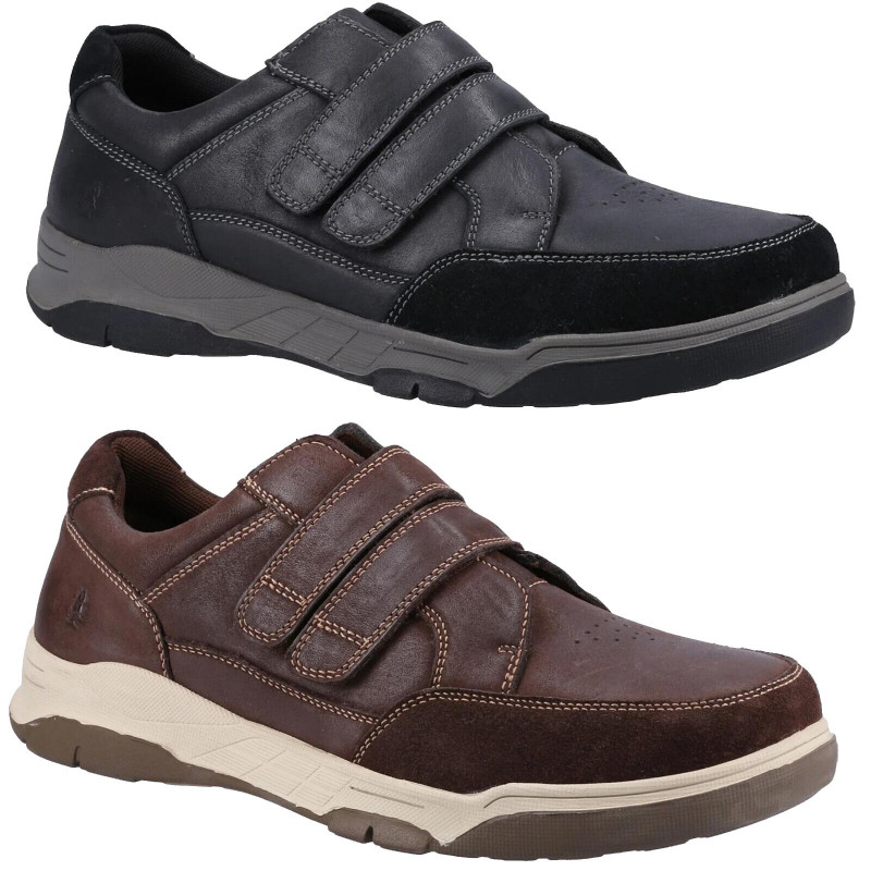 Hush Puppies Fabian Mens Double Touch Fasten Smart Leather Shoes