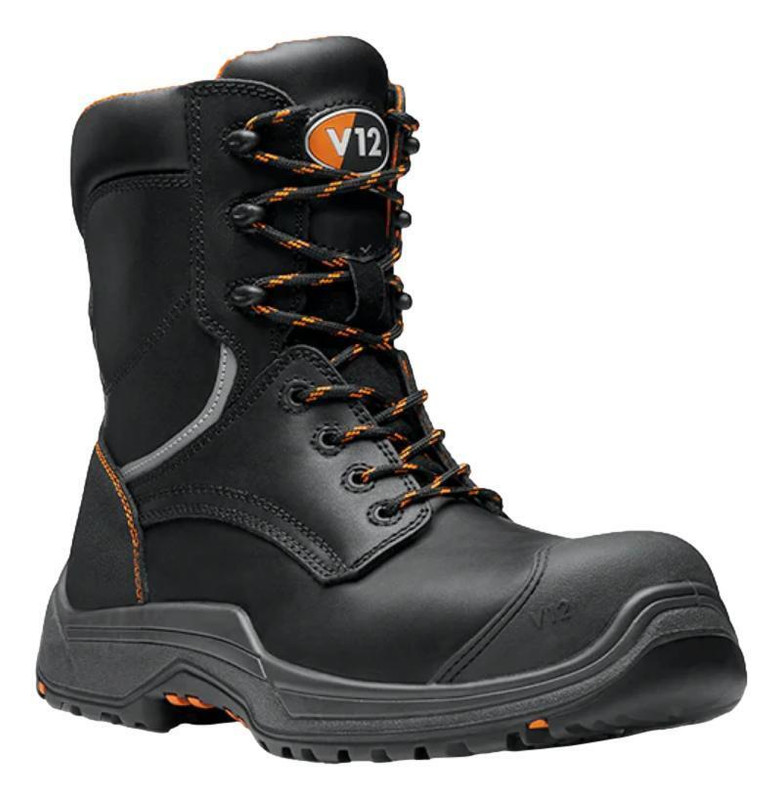 V12 Avenger Mens Side Zip S3 Composite Toe Midsole Work Boots