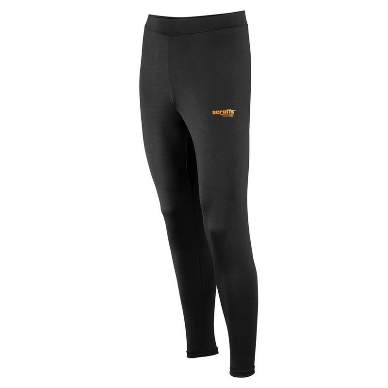 Scruffs Pro Base Layer Bottoms, black thermal compression leggings for men, high-performance base layer for outdoor work or sports.