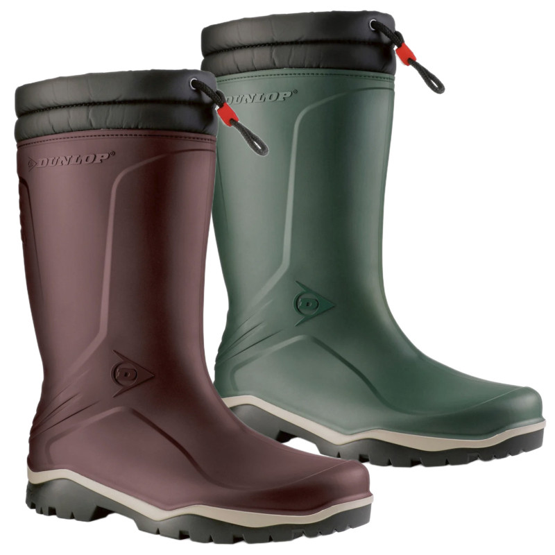 Dunlop Blizzard Faux Fur Mens/Womens Pull On Lined Rubber Tall Wellington Boots