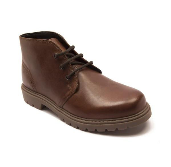 Thomas Crick Anway Mens Classic Smart Leather Chukka Ankle Boots, brown leather ankle boots with laces and sturdy sole.